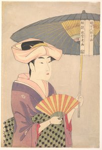 Frau mit Sonnenschirm, aus der Serie Zehn Typen in der physiognomischen Studie der Frauen, ca. 1793