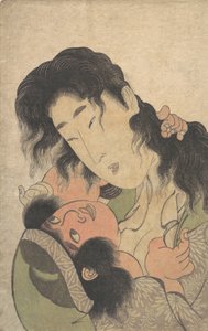 Yamauba spielt mit dem jungen Kintoki, ca. 1795