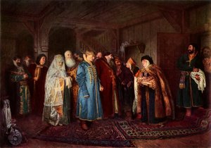 Eine Bojarenhochzeit, 1883, 1965 von Klavdi Vasilevich Lebedev