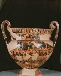 Die François-Vase, hergestellt von Ergotimos, ca. 570 v. Chr. von Kleitias Kleitias