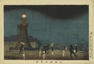 Nacht in Kudanzaka im fünften Monat von Kobayashi Kiyochika