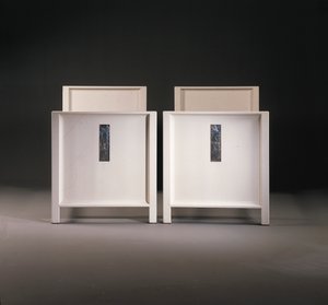 Ein Paar Wiener Werkstätte Einzelbetten, ca. 1904