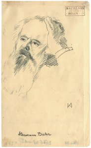 Porträt von Hermann Bahr 1863-1934, ca. 1904 von Koloman Moser