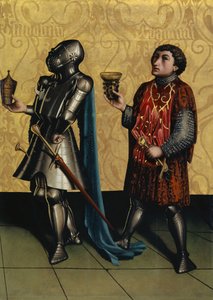 Sibbecai und Benaja vom Heilspiegel-Altar von Konrad Witz