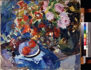 Astern und Tomaten von Konstantin Alekseevich Korovin