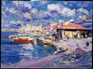 Die Bucht von Sewastopol von Konstantin Alekseevich Korovin