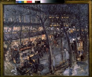 Paris, Café de la Paix im 9. Arrondissement von Konstantin Alekseevich Korovin