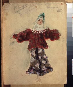 Kostümentwurf für das Ballett "Das bucklige Pferdchen" von Cesare Pugni von Konstantin Alekseevich Korovin