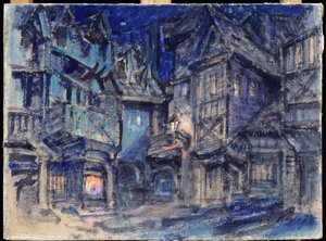 Bühnenbild für das Ballett Esmeralda von Anton Simon