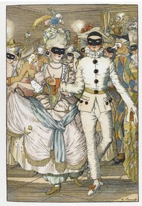Illustration für das Buch Le Livre de la Marquise von Konstantin Andreevic Somov