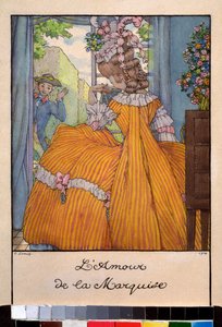 Die Liebe der Marquise - Illustration für das "Buch der Marquise" von Franz Blei von Konstantin Andreevic Somov