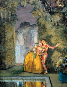 Magd mit Harlekin, ca. 1900