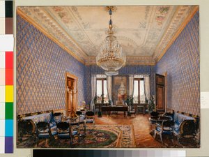 Interieurs des Winterpalastes: Der Salon der Großfürstin Maria Nikolajewna von Konstantin Andreyevich Ukhtomsky