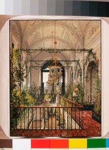 Interieurs des Winterpalastes - Der kleine Wintergarten in den Apartments von Alexandra Fjodorowna von Konstantin Andreyevich Ukhtomsky