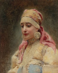 Frau eines Bojaren von Konstantin Egorovich Makovsky