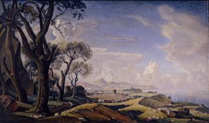 Landschaft mit Bäumen von Konstantin Fyodorovich Bogayevsky