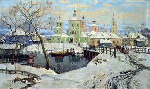 Kleines Dorf Torzhok, 1917 von Konstantin Ivanovich Gorbatov