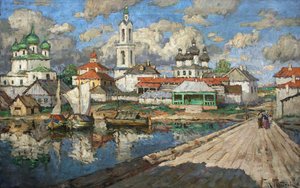 Ansicht einer alten Stadt, 1919 von Konstantin Ivanovich Gorbatov