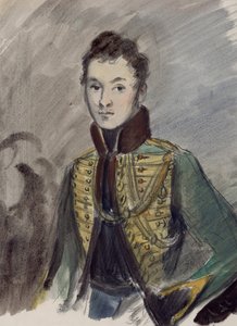 Nikolai Rostov. Illustration für den Roman Krieg und Frieden von Leo Tolstoi von Konstantin Ivanovich Rudakov