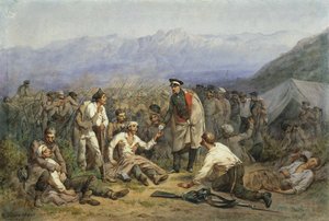 Nach der Schlacht. Szene aus dem Krimkrieg von Konstantin Nikolaevich Filippov