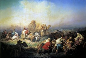Die Militärstraße zwischen Sewastopol und Simferopol zur Zeit des Krimkrieges, 1858