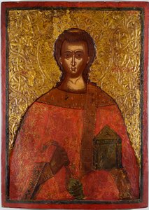 Heiliger Laurentius - Ikone von Konstantinos Adrianoupolitis von Konstantinos Adrianoupolitis