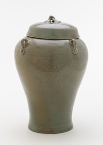 Krug mit eingeritztem Lotusblütendesign, zweite Hälfte des 12. Jahrhunderts von Korean School