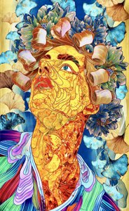 Goldener Blumengaze