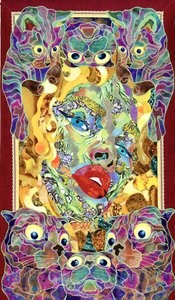 Surreales Katzenmosaik