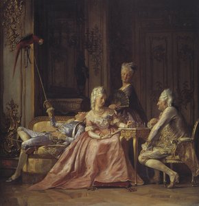 Szene vom Hof von Christian VII. von Dänemark