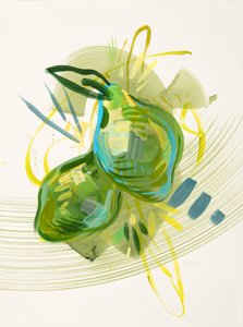 Abstrakte grüne Birnen