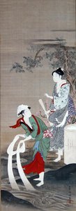Zwei Schönheiten am Kristallfluss in Mishima