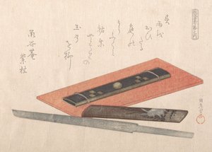 Messer und zwei Messergriffe, 19. Jahrhundert von Kubo Shunman