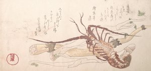 Hummer und Gemüse, 19. Jahrhundert von Kubo Shunman