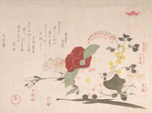 Sammlung Frühlingsregen Harusame shu, Bd. 2: Schnittblumen: Clematis, Bus..., 1815 Jahr des Ochsen