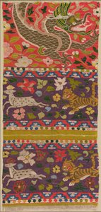 Tiger jagen Hirsche, mit Drache
