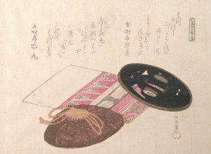 Tsuba-Schwertwache und Taschen, 19. Jahrhundert von Kubo Shunman
