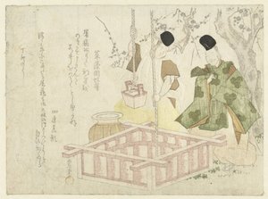 Wasser aus dem Brunnen schöpfen von Kubota Shunman