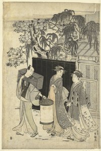 Das Haus des Kyoka-Dichters bei Nacht von Kubota Shunman
