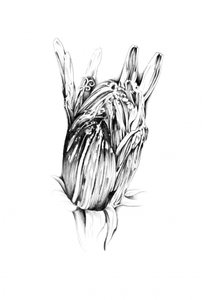 Geschmückte botanische Hand