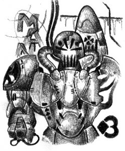 Gepanzerter Sci-Fi-Krieger