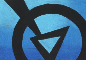 Kühne blaue abstrakte Formen