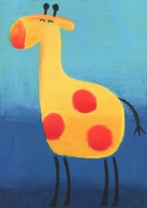 Niedliche gelbe Giraffe
