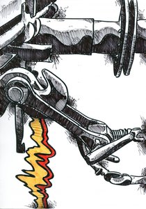 Feurige Reichweite des Cyborgs
