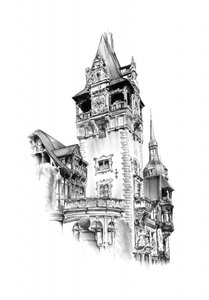Elegante Schloss Skizze