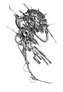 Futuristisches mechanisches Wesen