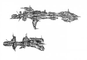 Futuristische Raumschiff-Designs