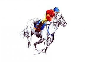 Galoppierendes Rennpferd