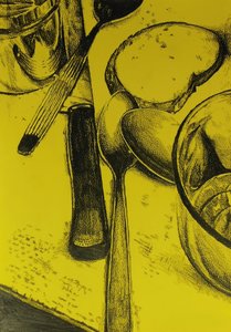 Grafisches Küchenstillleben