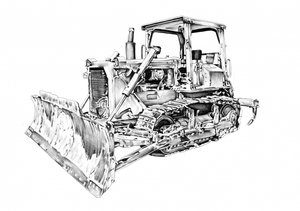 Schwerer Bulldozer